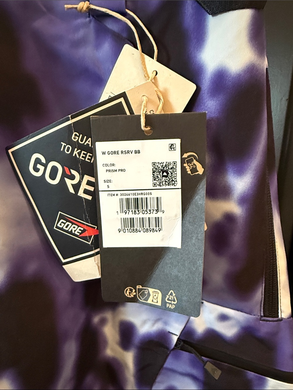 Burton Purple & Black Tie-Dye Snow Bib Jumpsuit - Picture 2 of 5